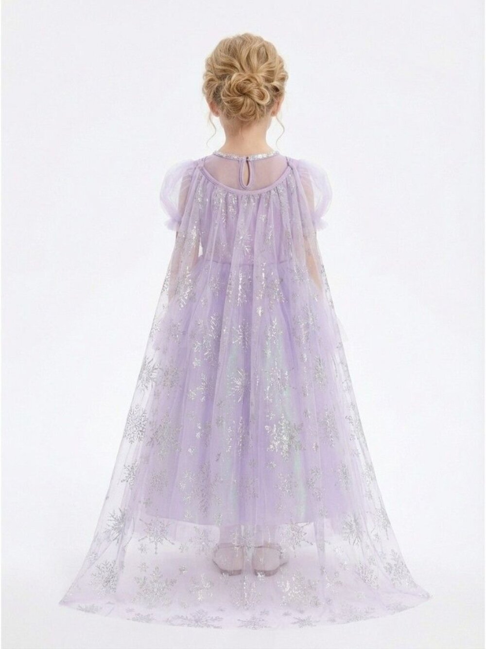Girls Fairy Tale Princess Dress Lavender Sequin Tulle Castle Birthday Party - Picture 2 of 2